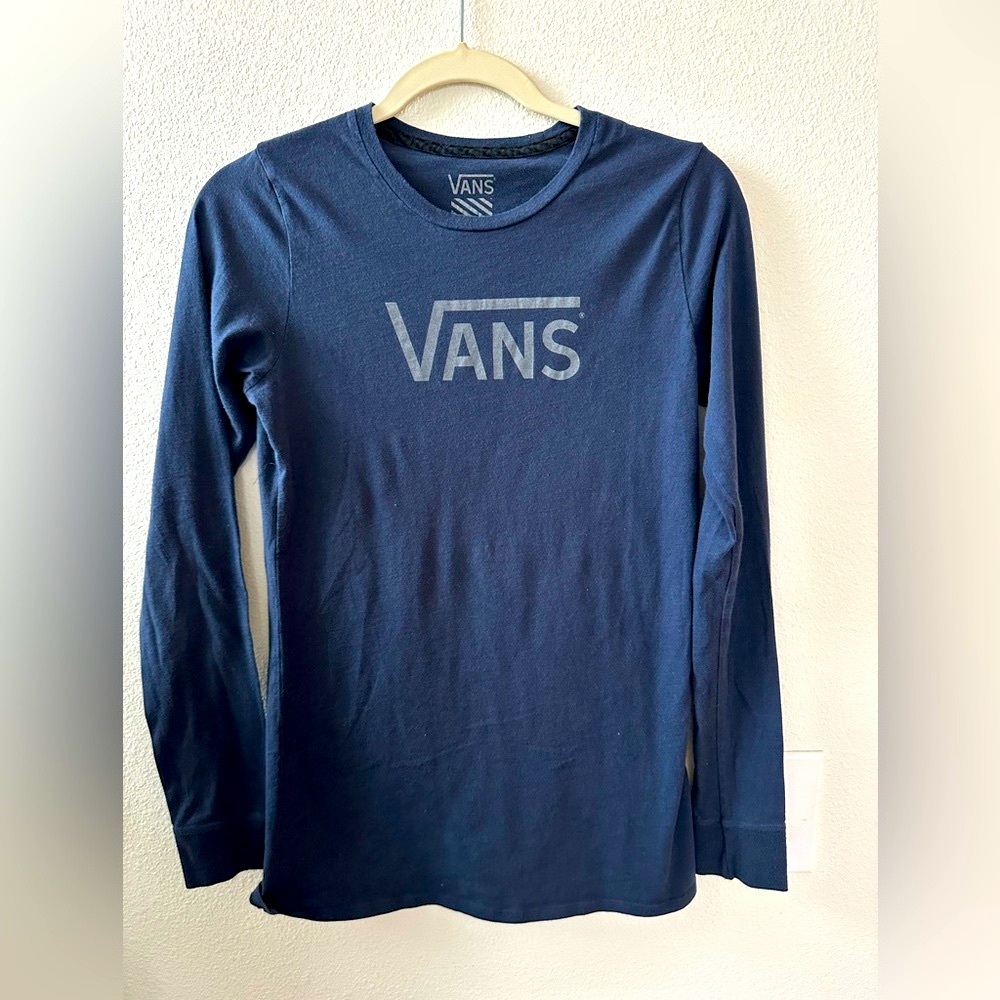 Vans Navy Long Sleeve Tee
